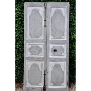 Louis XIV Communication Door In Painted Walnut