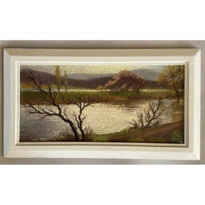 Marcel Guillard. Riverside Landscape