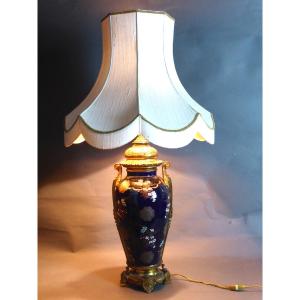 Large XIX Lamp And Its Gilt Bronze Mount