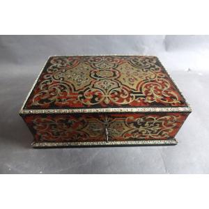 Boulle Style Marquetry Box Signed Alphonse Giroux