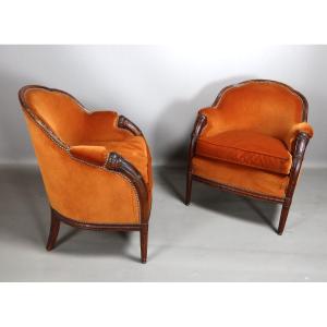 Pair Of Armchairs By Paul Follot (1877-1941)