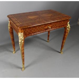 19th Century Marquetry Desk Table