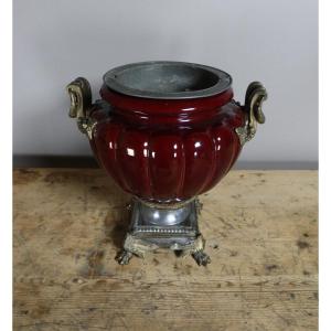 Bronze Mounted Plant Pot 