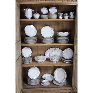 113 Piece Art Deco Porcelain Dinnerware Set