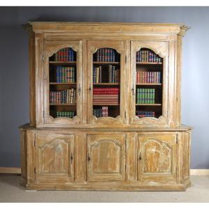 Large Bookcase In Limed Pine