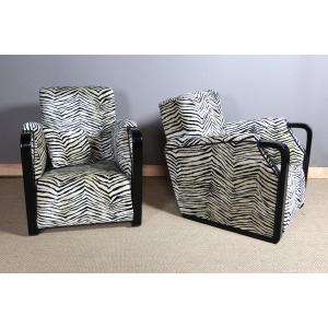 Pair Of Art Deco Armchairs
