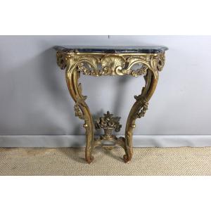 Louis XV Gilded Wood Console