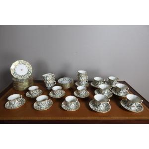 Porcelain Tea, Coffee And Cake Service From Lauret In Paris