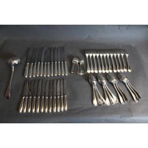 Christofle 61-piece Cutlery Set "pearls" Model