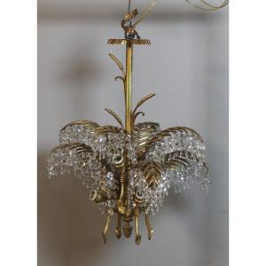 Palm Tree Chandelier In Bronze After Bagués