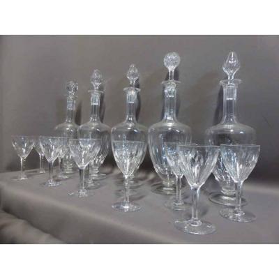 50 Glasses Of Service And Crystal Decanter 6