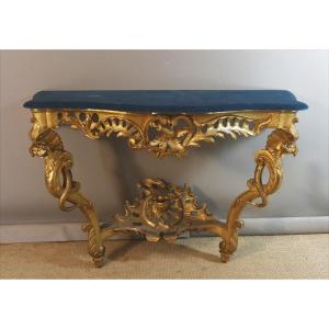 19th Century Gilded Wooden Console