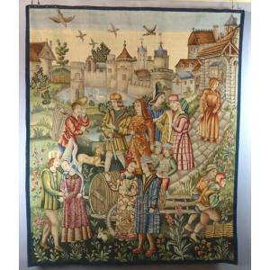 Aubusson Tapestry "the Medieval City"