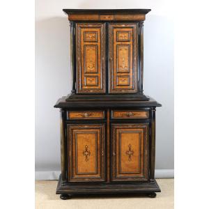Late 19th Century Marquetry Two-part Buffet