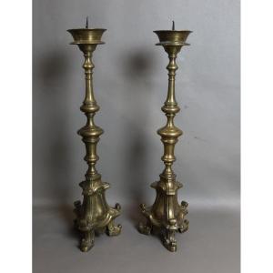 Pair Of 17th-century Candlesticks
