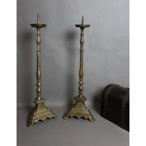 Pair Of 17th-century Candlesticks