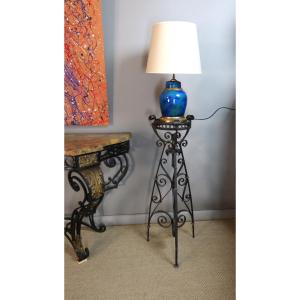 Wrought Iron Sellette 20th Century