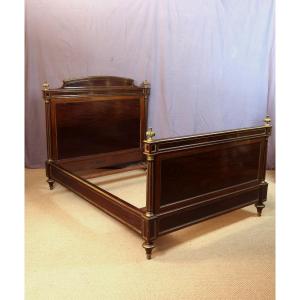 Louis XVI Mahogany Bed From The 19th Century.