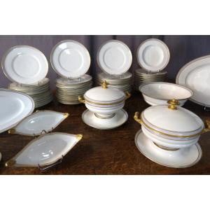 112-piece Porcelain Dinner Service Hache Et Pépin Lehalleur 19th Century