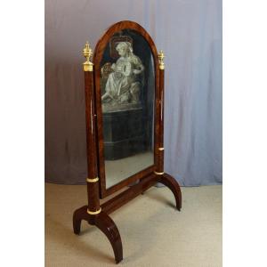 Full-length Mirror, Empire Style, 19th Century