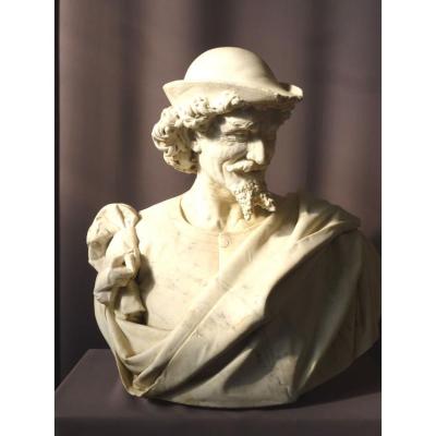 Marble Sculpture Signed Important Benvenuti