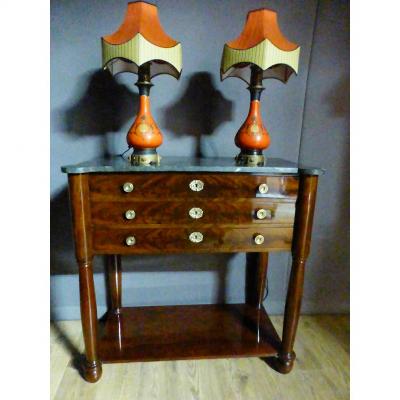 Mahogany Drawer Console