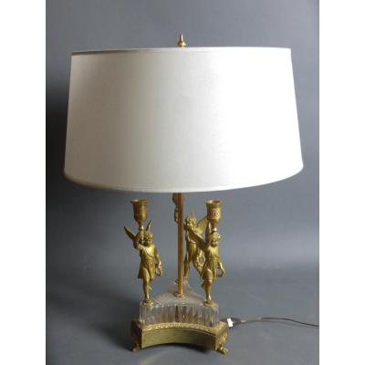 Hot Water Bottle Lamp In Gilt Bronze
