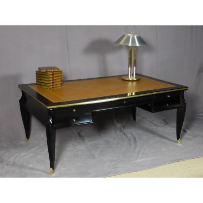 Large Desk In Blackened Oak XX