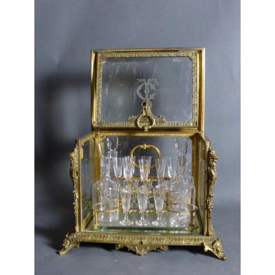 Liquor Cellar In Gilt Bronze XIX