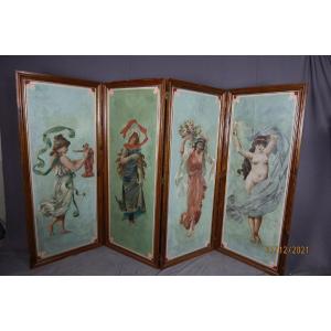 Painted Canvas Screen