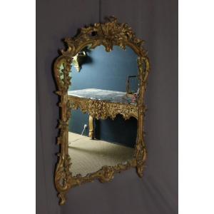 Mirror In Carved And Gilded Wood XIX