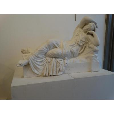 A Young Woman Antique Carrara Marble
