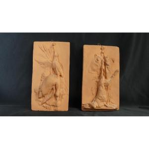 Hunting Bas Reliefs By Pierre-jules Mène