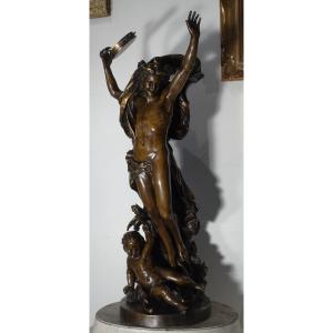 "the Genius Of Dance", Bronze Cast In Swiss Bronze By Jb Carpeaux