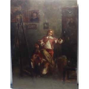 The Painter's Workshop By Jean Louis Meissonier Ernest