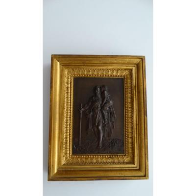Pair Of Bronze Frames With Mythological Subjects