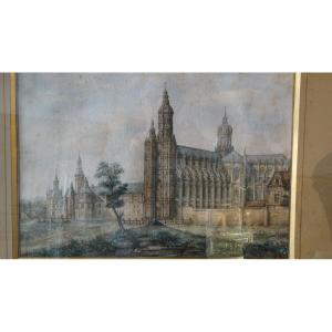 Abbey Of St Amand The Waters Before Its Destruction In 1790