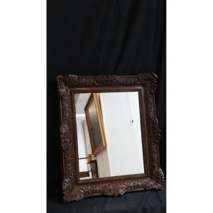 18th Century Carved Oak Mirror