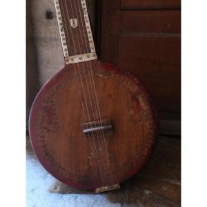 19th Century Tampoura - India/pakistan - Bone Inlays - 5 Strings - Musical Instruments
