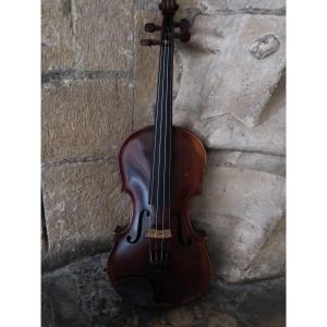 Late 19th Century German Violin, Antonius Label... Dark Red Varnish - Musical Instrument