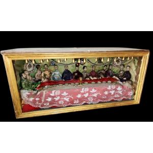 The Last Supper Large Diorama Early 19th Century Religion Jesus Christ And His Apostles 