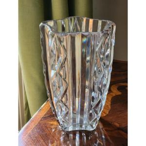 Baccarat Crystal Vase 8 Kg 1951 Art Of Glass The Louvre Stamped Baccarat 27 Cm