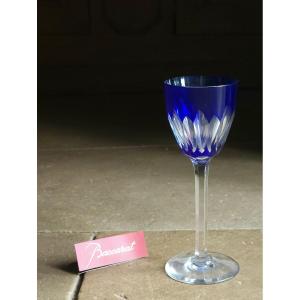 Baccarat Large Roemer Glass Cassino Model Blue 19 Cm Stamped 