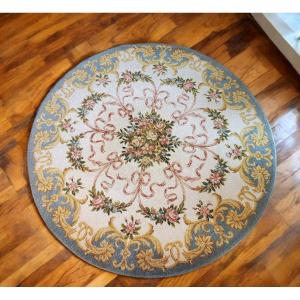 Cronwell Carpets Fontainebleau Velvet Rug, 100% Pure Wool, 225 Cm Diameter, Circa 1960