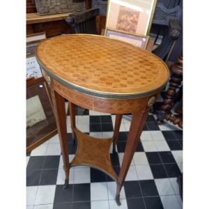 Marquete Pedestal Table Circa 1880
