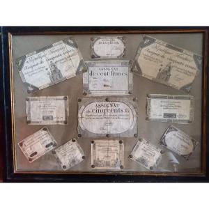 Pèle Mêle Of Assignats Revolutionary Coins 