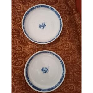 Pair Of Large 18th Century Earthenware Plates  Moustier  Clerissy