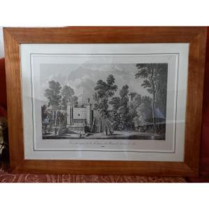 The Fountain Of The Baths Of Sextius, Early 19th Century Engraving 