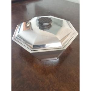 Art Deco Silver Metal Vegetable Bowl 