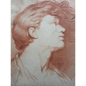 18th Century Engraving In The Style Of Sanguine By Desmarteau 